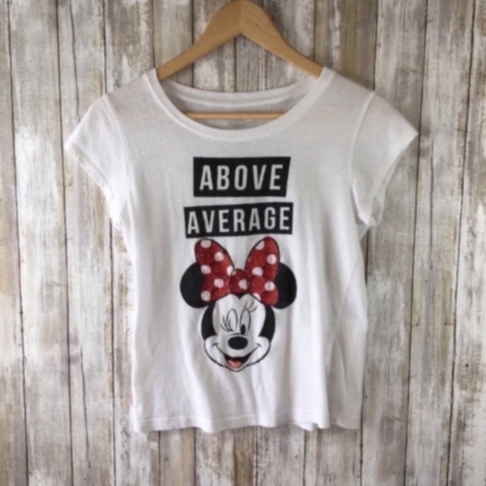 Kids Minnie Mouse Glitter Tee